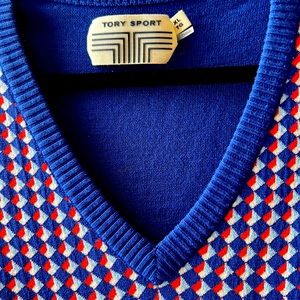 Tory Burch Tory Sport check design sweater XL